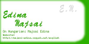 edina majsai business card